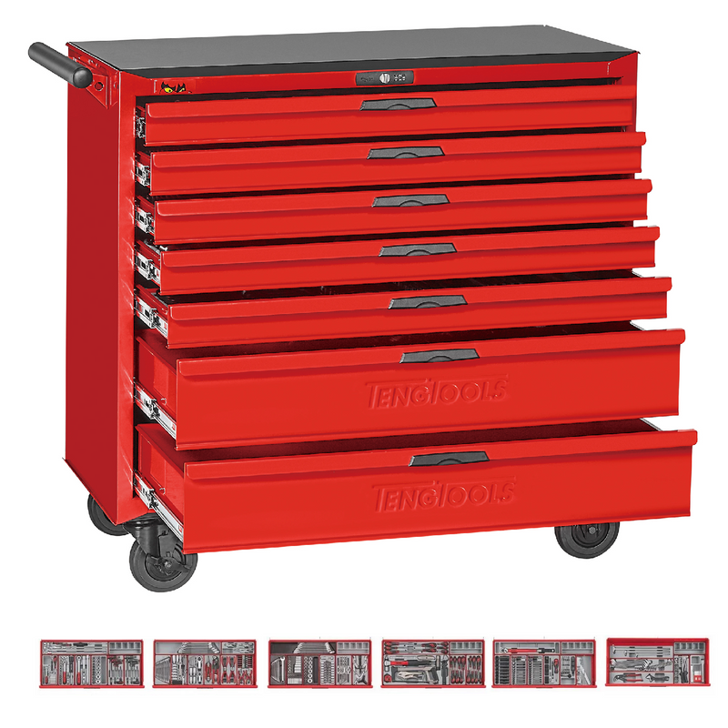 TENG TOOLS Command Centre Metric & Imperial Tool Kit In Widebody Roller Cabinet Box-622pcs - BD