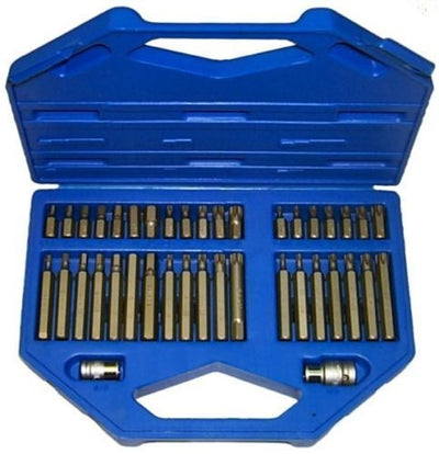 T&E Tools In-Hex, Multi-Spline, Torx Insert Bit Set.-40pce CL102
