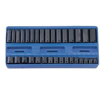 Genius TF332M 3/8" Drive Deep & Standard Impact Socket Set-32pce