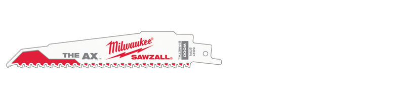 Milwaukee 48005021 5-Pack 150mm 6TPI The AX SAWZALL Demo Blades