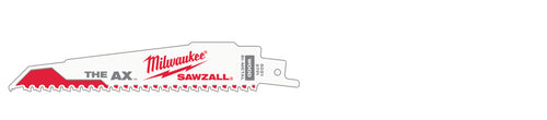 Milwaukee 48008021 150mm 5TPI Bi-Metal The AX Sawzall Blades - 25 Pack