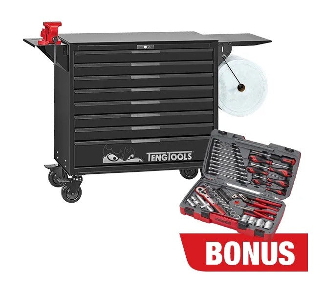 Teng Tools TKW37B1008T 1008PCE PRO35 MM/AF WORK STATION TOOL KIT (BLACK)