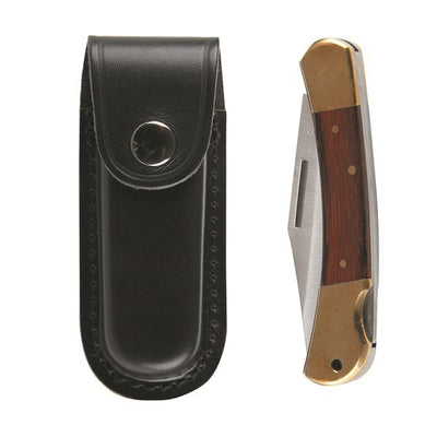 TELEDO SK5 - STOCK KNIFE - SINGLE BLADE WITH LEATHER POUCH 225MM