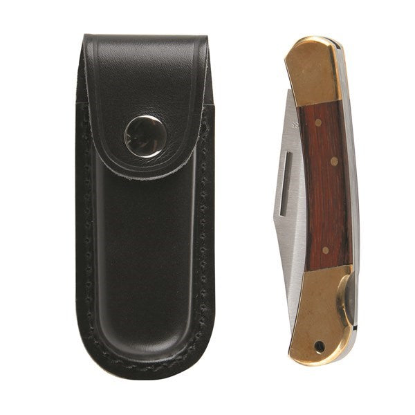 TELEDO SK5 - STOCK KNIFE - SINGLE BLADE WITH LEATHER POUCH 225MM