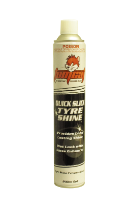 GULF WESTERN TOMCAT Quick Slick Tyre Shine Wet Look Aerosol Spray Can-350G Can
