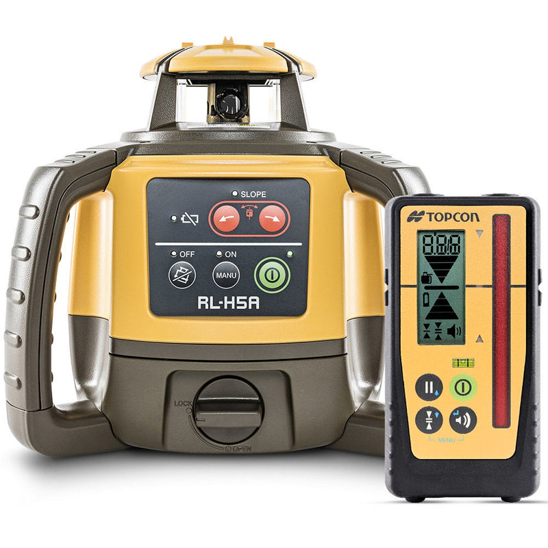 TOPCON Red Beam Self-Leveling Rotary Grade Laser Level Kit with LS-100D Receiver