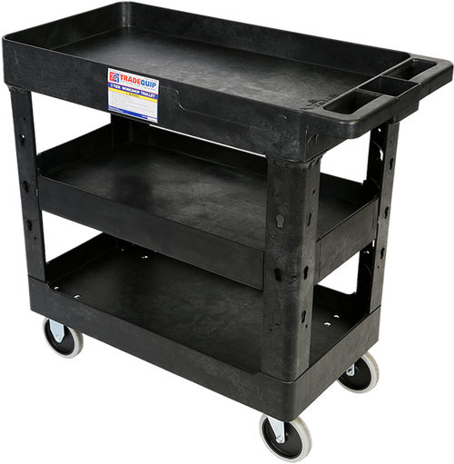 TradeQuip 6045 polymer 3 tier workshop trolley