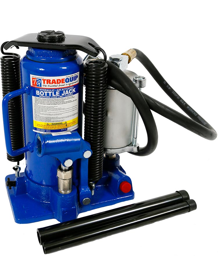 TradeQuip TQBJ12TA 12 tonne air hydraulic bottle jack