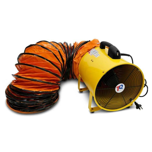 TradeQuip 520W 300mm (12") Portable Ventilation Fan with 5m Flexible Ducting