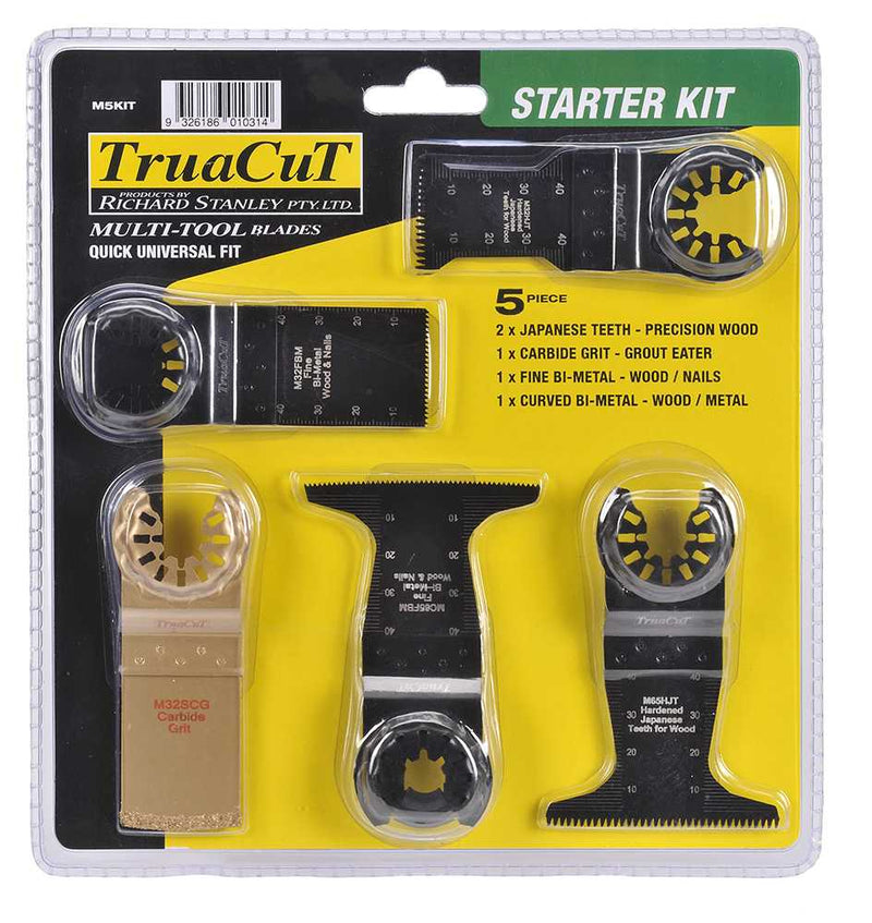 TRUACUT Multi-Tool Blades 5 piece Mixed Starter Kit M5KIT