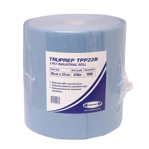 TRURAGS Premium Quality TRUPREP Industrial 3ply Roll Wipes-Wurth Alternative