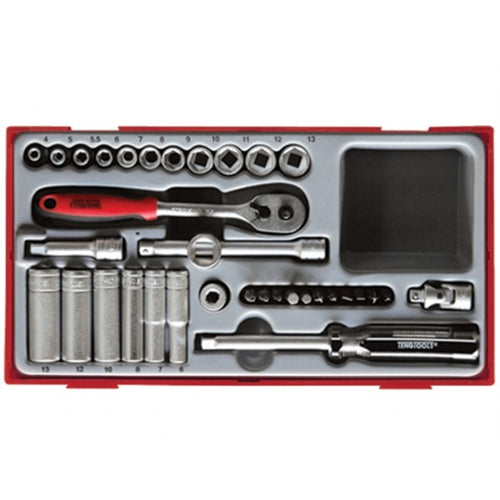 Teng Tools TT1435 35 PCE 1/4" DR Metric Socket Set