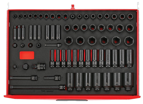 Teng Tools 73 PIECE 3/8"-1/2" DRIVE IMPACT SOCKET SET bd