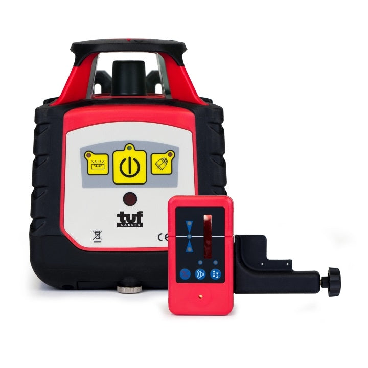 TUF Laser Red Beam Vertical & Horizontal Rotary Laser Level Kit RH400