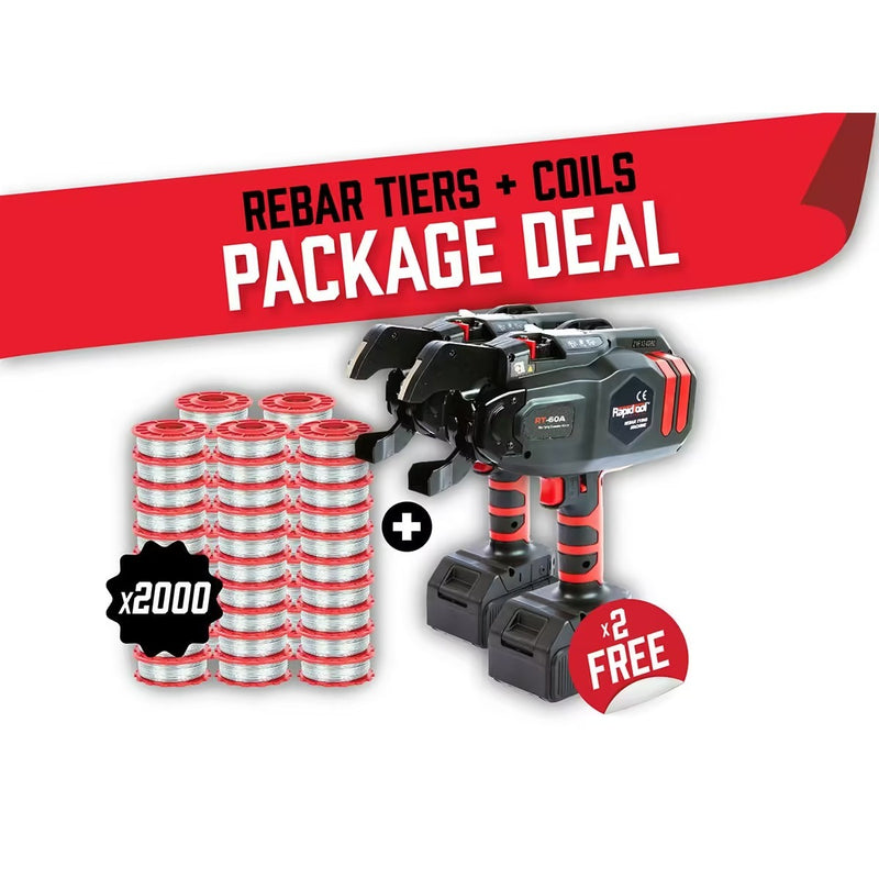 RAPID TOOLS Full Pallet Deal - Free 2 x RT-60A Rebar Tiers + 40 Cartons Wire - TWG-2000D