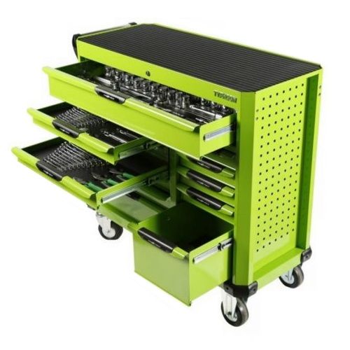 TYPHOON 461pce Tool Kit With Insert Trays in Widebody Roller Cabinet-Green -ATD
