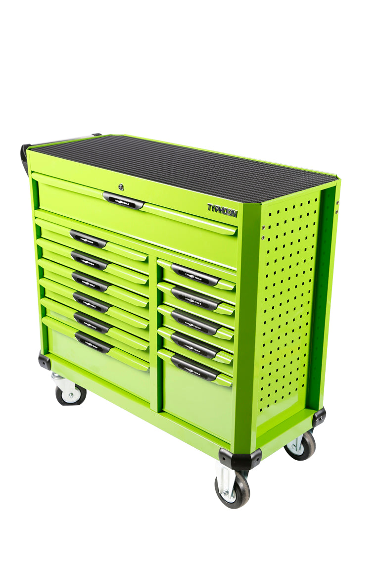 TYPHOON Widebody Roller Chest Cabinet-12Drawer-Hyper Green -ATD