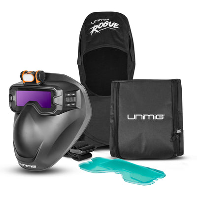 UNIMIG Auto Darkening Welding Goggles & Mask Combo Kit-U21001K BDD