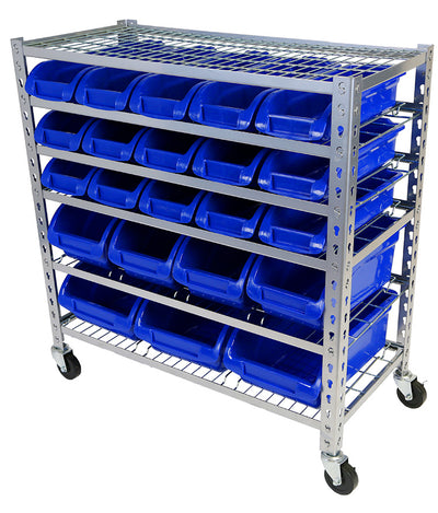 TradeQuip 6053 22 bin parts storage rack