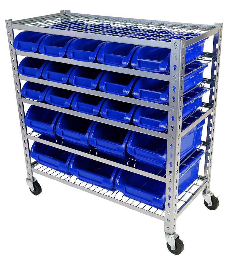 TradeQuip 6053 22 bin parts storage rack