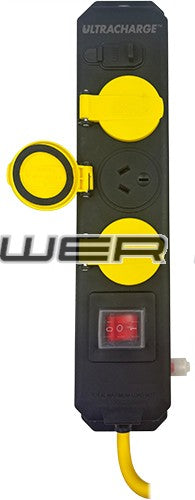 ULTRACHARGE POWERBOARD 3 SOCKET 2.4 USB 2.4A