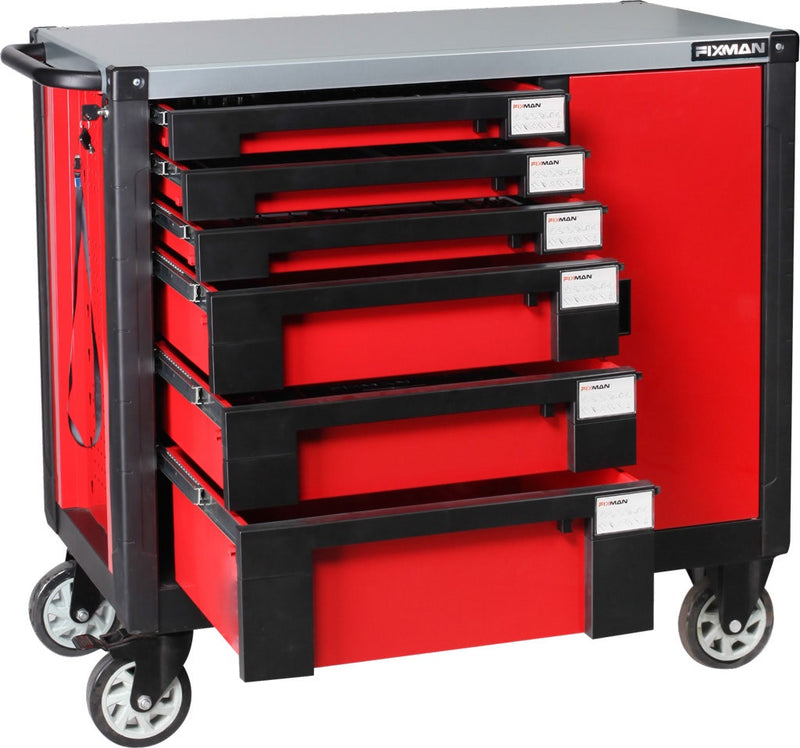 FIXMAN Mobile Widebody Roller Cabinet Tool Kit With EVA Foam Tray System-192pce W2RM7B + fmtoolkit01 - F1.ET07- 23PC