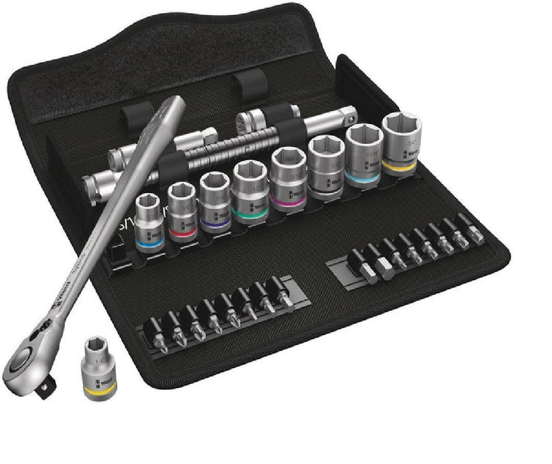 Wera 8100 Metal Ratchet Set With Switch Lever 3/8