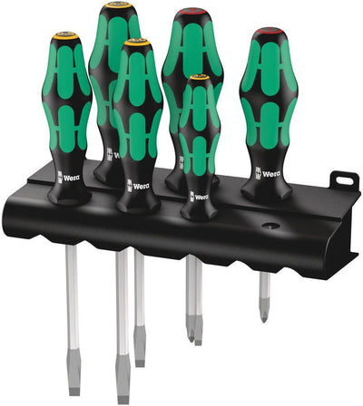 Wera Kraftform Plus SL/PH Screwdriver Set + Rack 6 Pce WER105650-JTD-FDD