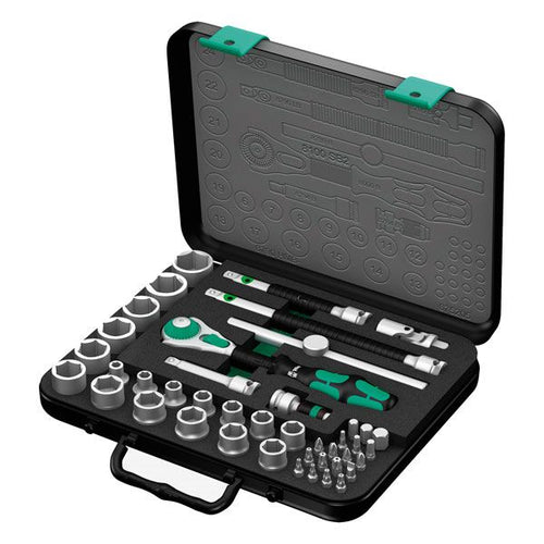 Wera 43 Piece Zyklop Ratchet, Socket & Bit Set 3/8" Square Drive WER003594