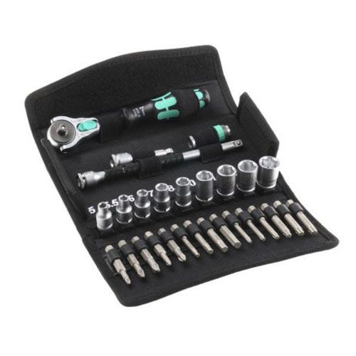 Wera 28 Piece Ratchet Socket Set 1/4" Square Drive (Metric) WER004016