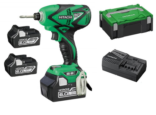 Hitachi WM18DBL(HX)  18V 6.0Ah Li-Ion Cordless Brushless Slide Electronic Pulse Driver Combo Kit