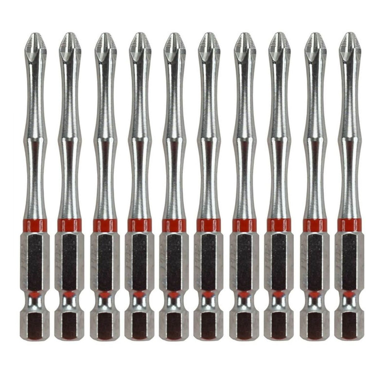MEDALIST Work Force Phillips #2x75mm Impact Rated Power Bit- 10pc