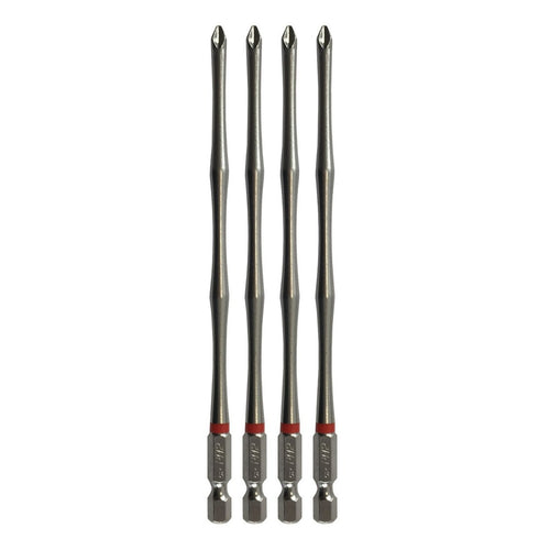 MEDALIST Work Force Phillips #2x150mm Impact Rated Power Bit- 4pc