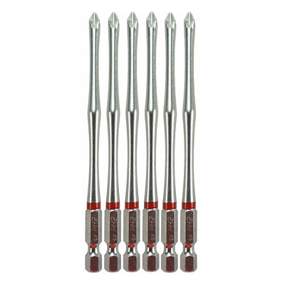 MEDALIST Work Force Phillips #2x100mm Impact Rated Power Bit- 6pc