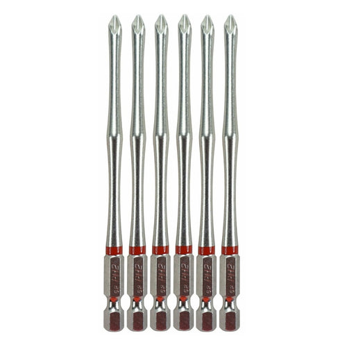 MEDALIST Work Force Phillips #2x100mm Impact Rated Power Bit- 6pc