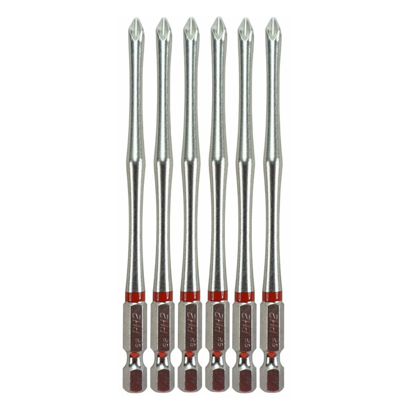 MEDALIST Work Force Phillips #2x100mm Impact Rated Power Bit- 6pc