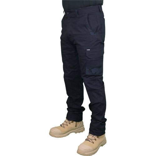 WORKIT Decoy Canvas Modern Fit Stretch Cargo Work Pants-Navy