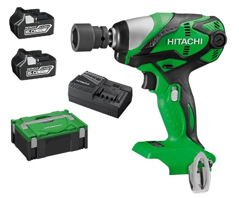 Hitachi WR18DSDL(HX) 18V 6.0Ah Cordless Impact Wrench Combo Kit