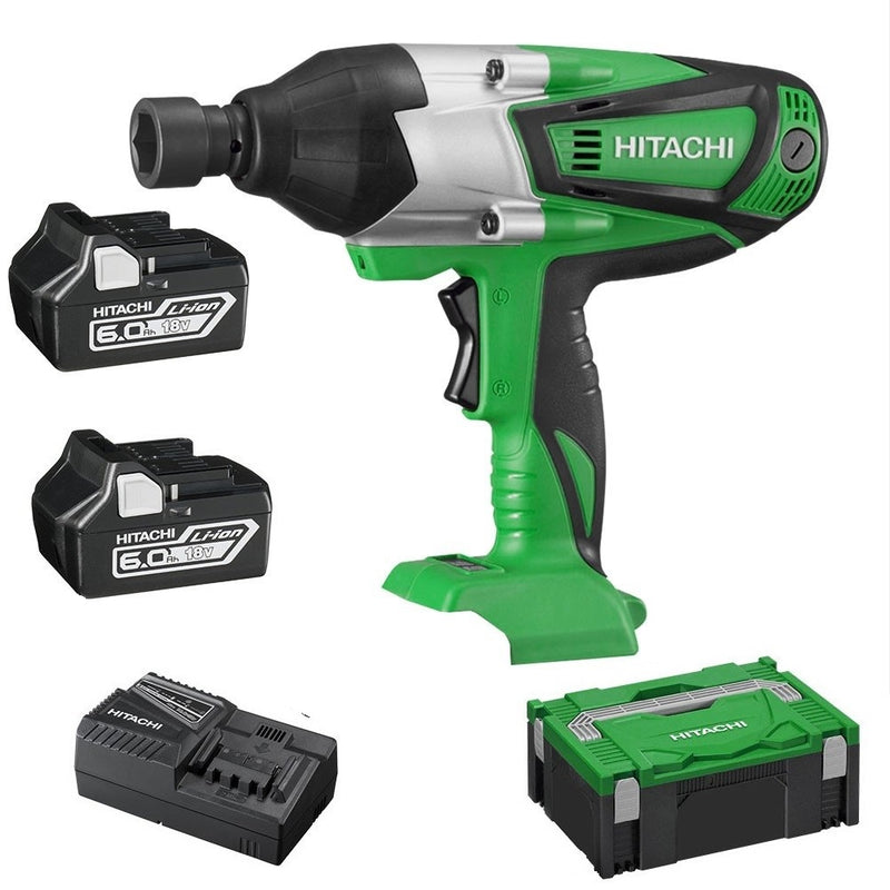 Hitachi WR18DSHL(HX) 18V 6.0Ah Cordless Slide High Torque Impact Wrench Combo Kit
