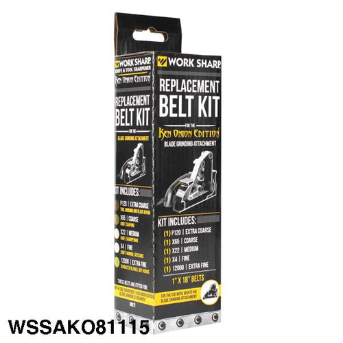 WORKSHARP REPLACEMENT BELT PACK, 5PCE ASSORTED, T/S WSSAKO81115 KEN ONION BLADE GRINDER ATTACHMENT WSSAKO81115