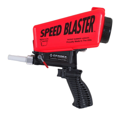 ZENDEX Speedblaster Gravity Feed Air Media Sand Blaster Gun Kit-Red