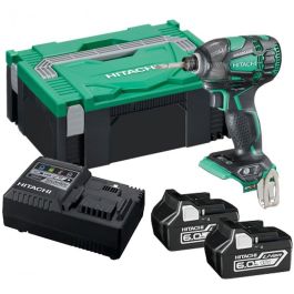 Hitachi WH18DBDL2 18v Cordless Impact Driver Kit-6ah