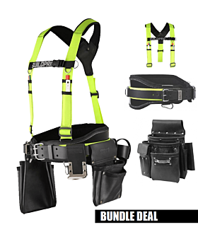 BUILDPRO Backpro Scaffolders/Riggers Tradies Tool Belt Bundle Deal With FREE Harness  