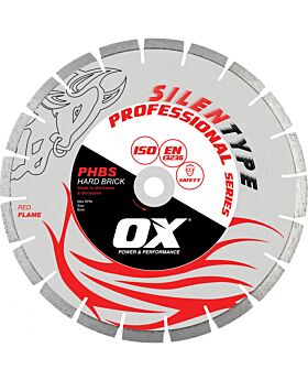 OX Professional PHBS 16" 400mm Silent Diamond Blade - Hard Brick OXPHBS16