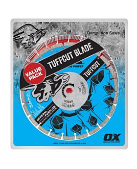 OX Tools Superior Super Fast Cut  & Tuffcut Diamond Blade Combo-14"/350mm  