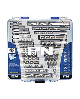 P&N HSS High Speed Steel Bright Metric & Imperial Drill Set-200pce