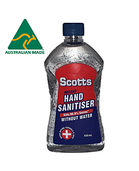 IMPACTA by Scotts Janitorial Tradie Hand Sanitiser With Vitamin E and Aloe-Alcohol Based Kills 99.99% Germs and Bacteria-450ml