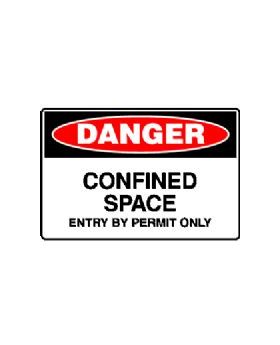 CONFINED SPACE ENTRY BY PERMIT ONLY SIGN 96DMC