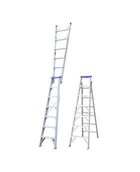 INDALEX Aluminium Dual Purpose Ladder - Pro Series - 2.1m-3.8m 150kg Rated