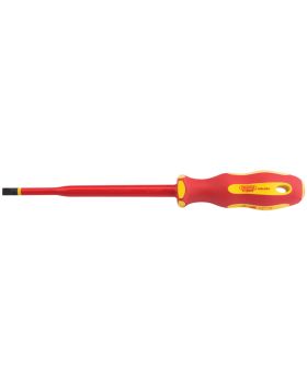 Draper Tools Ergo Plus&#174; Slimline Plain Slot VDE Screwdriver (6.5mm x 150mm) DRA02162